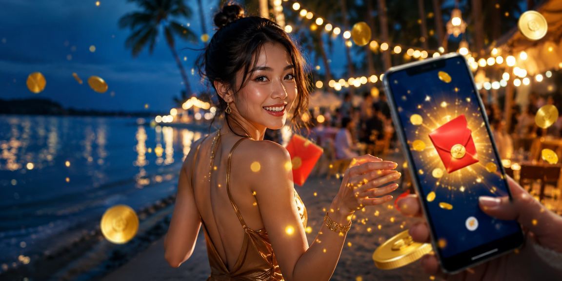 Quà tặng phong bao may mắn hấp dẫn dành cho người chơi tại khu nghỉ dưỡng Phú Quốc